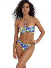 FREYA GARDEN DISCO MULTI UNDERWIRE BANDEAU BIKINI TOP & RIO BRIEF SET 30F / 8F