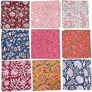 10 Pc Mix Lot Napkin Hand Block Print Napkin 100% Cotton Napkin Handmade 16x16 Inch Jaipuri Printed Dining Table Cloth, Multicolor