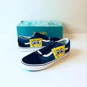 Vans X Spongebob Old Skool Shoes Black Blue Men’s Size 11