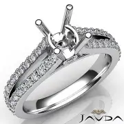 Split Shank Setting Round Semi Mount Diamond Engagement Ring Platinum 950 0.65Ct