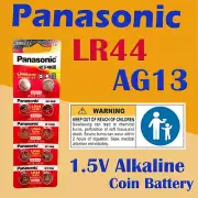 Genuine Panasonic 10x AG13 LR44 G13A A76 1.5v Alkaline Batterie Cell Battery
