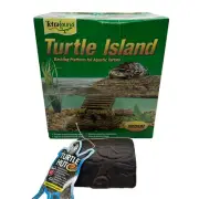 New Tetrafauna Turtle Island Freestanding Basking Platform Hut Aquatic Medium