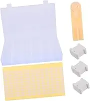KALLORY 1 Set Bobbin Winder Storage Box with Bobbins and Stickers for Organizing Embroidery Threads Sewing Accessories and Craft Supplies