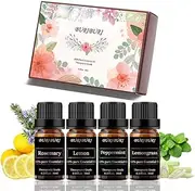 BURIBURI Essential Oils Set Essential Oils Set, Aromatherapy Essential Oil for Diffuser, Humidifier, Skin Use, Hair Care (Pack of 4-7)