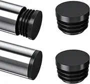 28 PCS Black Round Tube Plastic Plugs End Caps (25mm)