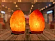 Himalayan Salt Table Lamp, 7"-9" Height, Dimmer Switch, Set of 2 Night Light