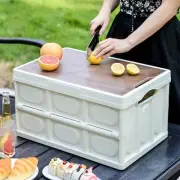30L Outdoor Multifunctional Folding Storage Box Thicken Removable Storage Box ZA