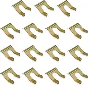 15 PCS Brake Line Clips, Automobile Oil Pipe Clamp, U-shaped Gear Line Handbrake Cable Fixing Hose Clamp, Metal Brake Line Retainer Replacement Hose Clamps, for Most Cars, Trucks, SUVs (Gold)