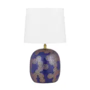 Winnipeg Glazed Blue Ceramic Table Lamp