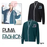 在飛比找蝦皮購物優惠-Puma 流行系列 Puma T 毛絨開襟衫 針織衫 V領 