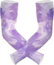 [Yoogain] UV Protection Arm Compression Sleeve Abstract Watercolor Lilac Purple Light Pink Arm Sleeves Sun & UV Protection Anti-Snag cubre brazos, Abstract Watercolor Lilac Purple Light Pink