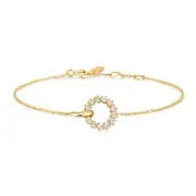 Ania Haie Gold Interlinked Circles Pave Bracelet