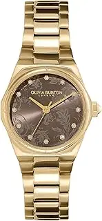 [Olivia Burton] Women's Mini Hexa Damask 24000107 Quartz Watch, Mushroom, 28 mm Case Diameter