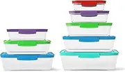 [Sistema] Nest It Food Storage Containers with Lids, 8-Pack
