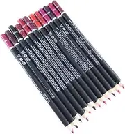 HUDAMOJI Matte LipLiner Pencil Set, Natural Long Lasting Makeup Lip Liners, Multi Color, (0.35g x12) Pack Of 12 (SET-A)