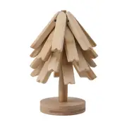Tree-shaped Wooden Placemats Rustic Hot Plate Mats Trivets Set with Design