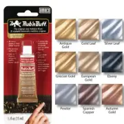 Amaco Rub n Buff Metallic Finish Pigments Wax 15ml Tubes 9 Colors Antique Crafts