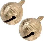 FONDOTIN 2pcs Pet Dog Bells Cattle Sheep Small Bells Pure Brass Pet Collar Bells Bell Pendants