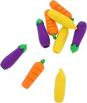 SEWACC 9pcs Adorable Cartoon Pencil Eraser Caps Fun Bulk Erasers for Boys and Girls Delicate Drawing Accessories