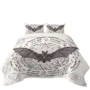 Ancient Demons Symbols Bat Coverlet