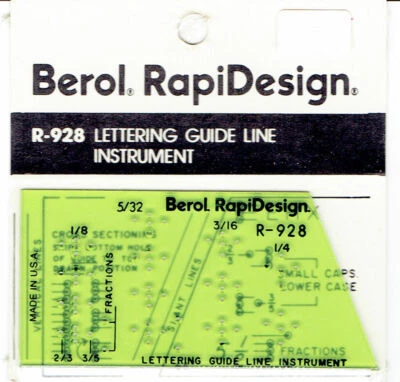 Berol® RapiDesign® Template: R-928 Lettering Guide - ASIN B0041ED09Y