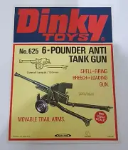 Dinky Toys No. 625, 6-pound Gun, Very Rare Window Sign, Superb Mint Condition.