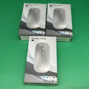 3x Wireless Mouse Bluetooth Optical 2.4GHz USB Rechargeable RGB PC Laptop Black