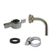 CPCCM198SS Connector Kit For Beer Line With Wing Nut and Elbow Tailpiece, Sta...