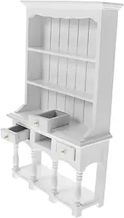 Miniature Wooden Cabinet Model 1:12 Scale Doll House Miniature Display Cabinet White Unique for Children