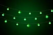 Fantado 25 Socket Holiday LED Outdoor Patio String Light Set, G40 Green Globe...