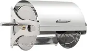Stainless Steel Garden Hose Reel, Wall Mounted Hose Storage Hanger Rack with Crank Handle and Lid, Floor Garden Hose Holder, Heavy Duty Hose Holder for Backyard Patio Yard Lawn(Large)