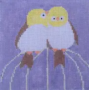Mini Birds - Hand Painted Needlepoint Canvas