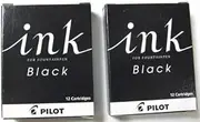 Pilot fountain pen cartridge ink black [2 boxes] IRF-12S-B