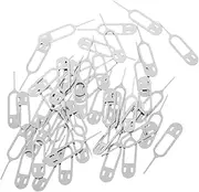 STOBOK 50pcs Universal Mobile Phone Sim Card Ejector Pin 12mm Long Stainless Steel Tool for Easy Access