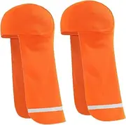 [Alasum] 2pcs Cooling Skull Caps Sun Shade Hat Neck Shield Elastic Reflective Outdoor Headwear for Men Women for Cycling Fishing Hiking and Activities Orange