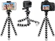 micros2u Octopus Flexible Robust Gorilla Tripod For Gopro, Action Cams, Camera, Phone, iPhone. Landscape/Portrait Modes