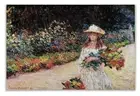 Canvas Young Girl in The Garden at Giverny, 1888 by Claude Monet Prints Wrapp...