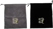 Smooth Hair Dryer Bags Drawstring Closure Lint Pouches for Travel Home Storage