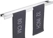 Chrome Bath Towel Bar for Bathroom Wall Mounted Towel Holder Silver Polished Towel Rack 32-Inch Longe Towel Rod Stainless Steel Towel Rail for Kitchen Lavatory Towel Hanger, A6810CP-L8