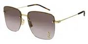 Saint Laurent SL 312 M 008 Men's Sunglasses Gold Size 58