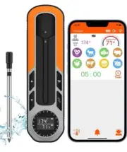 500FT Truly Wireless Smart Meat Thermometer, Bluetooth Meat Thermometer with...