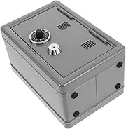LOORGVEL Lockable Metal Money Safe Box for Mini Secure Storage Bin with Dual Security Lock Portable Design for Valuables for Home Office and Travel