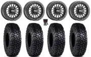 MetalFX Delta Bdlk 15" Wheels Bk 30" Intersect Tires Sportsman RZR Ranger