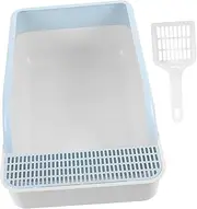 BESPORTBLE Litter Box with Shovel Splashing Design Capacity Cat Toilet for Easy Cleanup Durable Material Convenient Low Entry for Comfortable Access