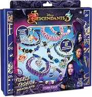 Make It Real - Disney Descendants 3 Fierce Fashion Jewelry - DIY Bead and Charm Bracelet Making Kit - Includes Jewelry Making Supplies, Beads, Charms & Descendants Book - Arts and Craft Kit for Kids