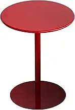 Metal End Table Round Side Table, Round Pedestal Dining Table Snack Table Coffee Table Tea Table, Counter Bar Height Table for 2-4 Person, Plant Stand Balcony(48x56cm)