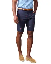 J.McLaughlin Flamingo Bradley Embroidered Short