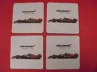 4 x Mclaren Formula One 2025 Coasters neoprene 10cm YOUR DESIGN OR LOGO
