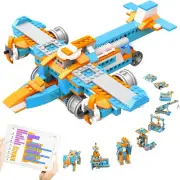Apitor STEM Building Kits for Kids, 10-In-1 Programmable APP RC Robot/Car/Crane/