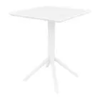 Sky 24 inch Square Folding Table in White finish